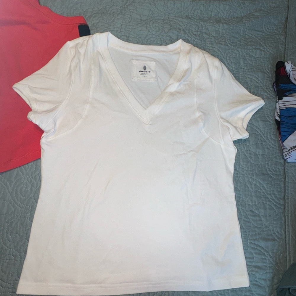 FP Movement by Free People White Fitted Short Sleeve T-Shirt NWOT
